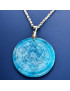 Pendentif Apatite bleue Métatron sur chaîne