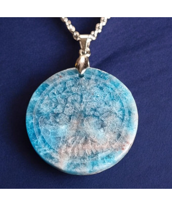 Pendentif Apatite bleue...