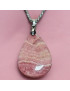 Pendentif Rhodochrosite avec chaîne Acier inox