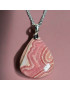 Pendentif Rhodochrosite avec chaîne Acier inox