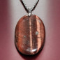 Pendentif Œil de taureau sur chaîne acier inox