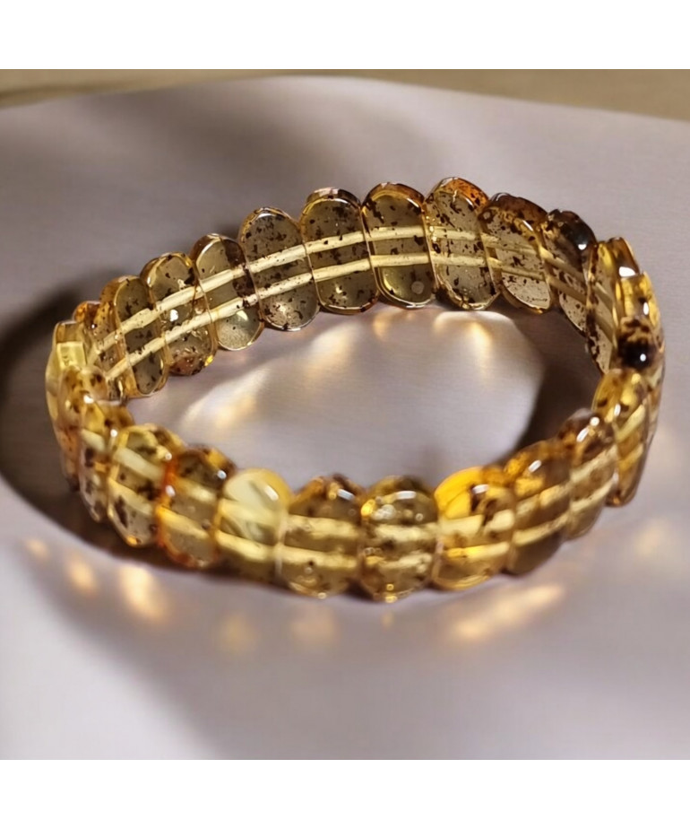 Bracelet Ambre Baltique Lamelles