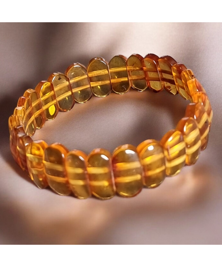 Bracelet Ambre lamelles