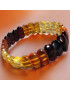 Bracelet Ambre multicolore lamelles