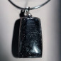Pendentif Tourmaline noire rectangle sur cordon