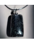 Pendentif Tourmaline noire rectangle sur cordon