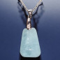 Pendentif Aigue marine sur chaîne