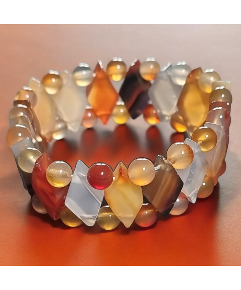 Bracelet Agate de feu large