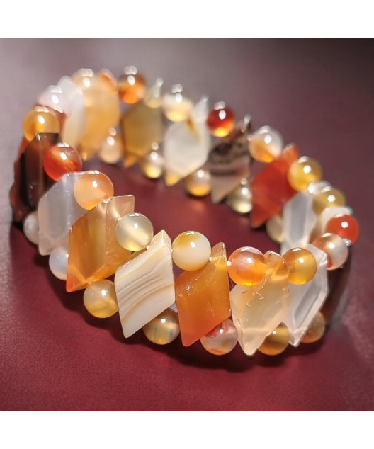 Bracelet Agate de feu large