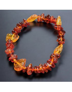 Bracelet Ambre Cognac Baroque
