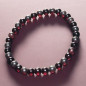 Bracelet Ambre Rouge Pierres rondes 6mm