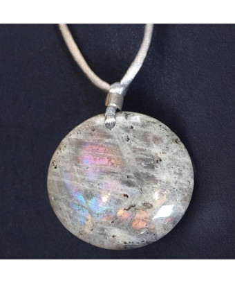 Pendentif Labradorite rond...