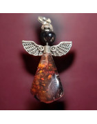 Pendentif Ambre Cognac ange