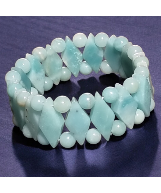 Bracelet Amazonite Lamelles