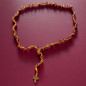 Collier Ambre baltique Cognac Croix sautoir