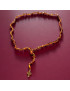 Collier Ambre baltique Cognac Croix sautoir