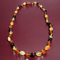 Collier Ambre baltique Multicolore avec fermoir
