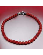 Bracelet Corail avec fermoir Argent 925