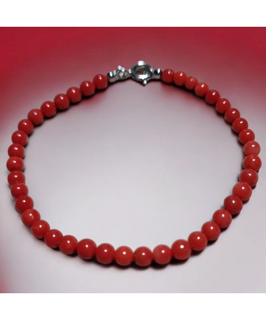 Bracelet Corail avec fermoir Argent 925