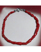 Bracelet Corail avec fermoir Argent 925