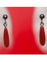 Boucles Corail gouttes Argent 925