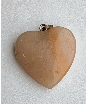 Pendentif Calcite rouge Cœur