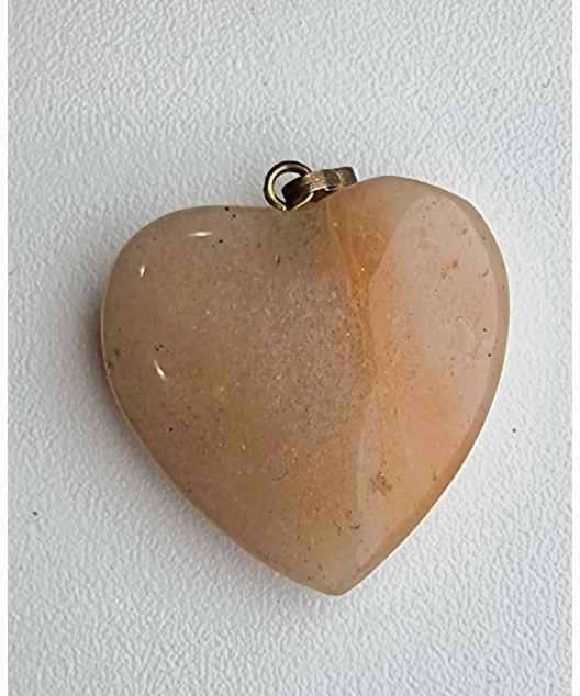 Pendentif Calcite rouge Cœur