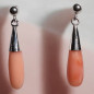 Boucles Corail Peau d'Ange gouttes Argent 925