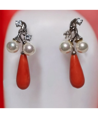 Boucles Corail et Perles...