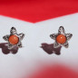 Boucles Corail Etoile de mer Argent 925