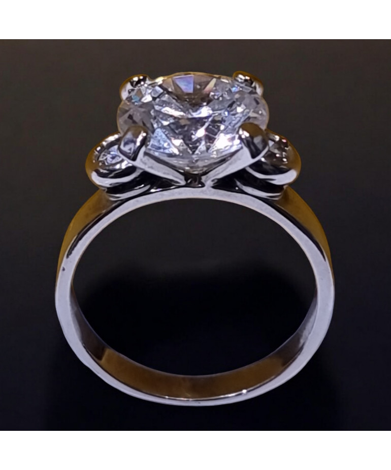 Bague Zirconium Acier inox Taille 54