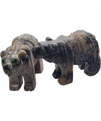 Figurine Onyx multicolore Ours taupe