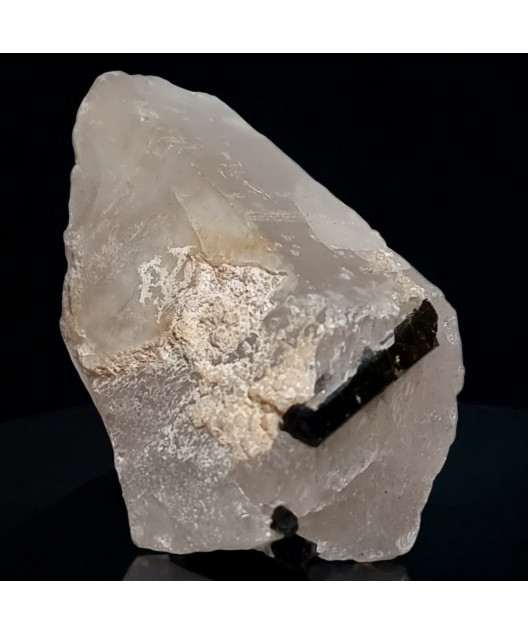 Cristal de roche Tourmaline verte 80g