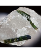 Cristal de roche Tourmaline verte 80g