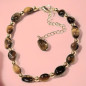 Bracelet Œil de tigre Cheville ou Poignet avec fermoir doré