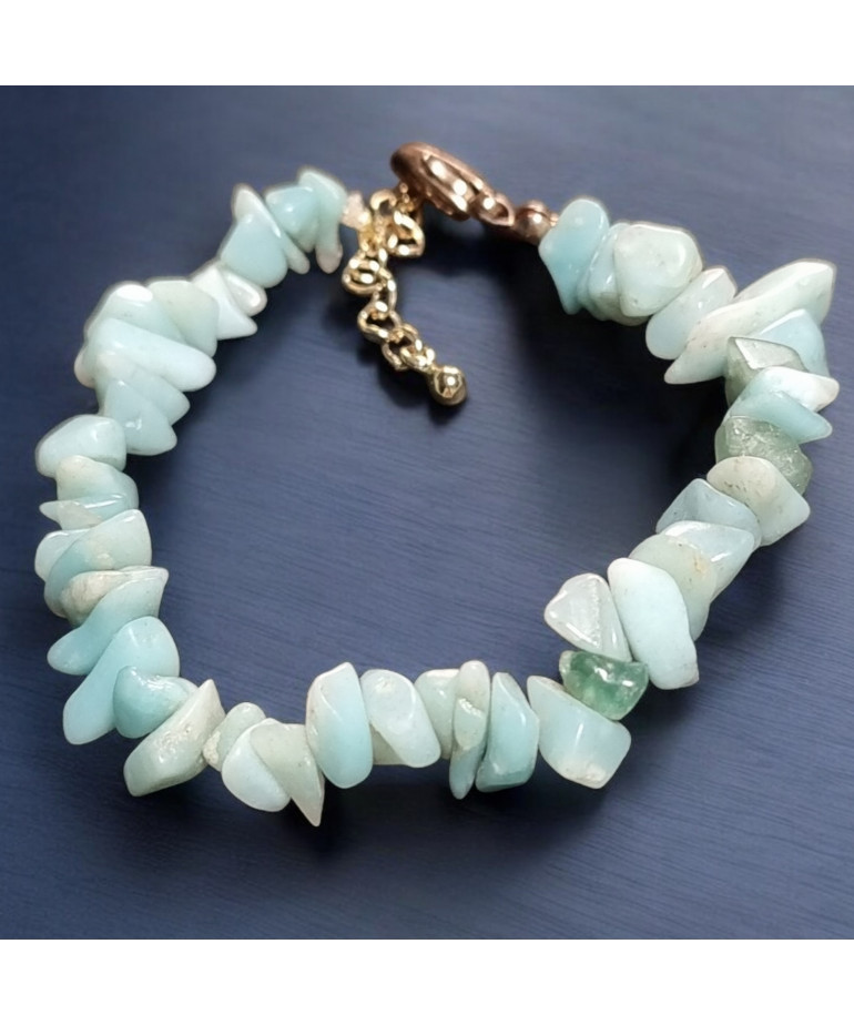 Bracelet Amazonite Baroque avec fermoir