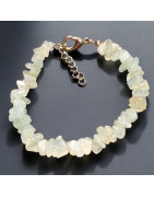 Bracelet Jade Baroque avec fermoir doré