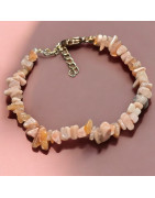 Bracelet Pierre de soleil Baroque avec fermoir doré