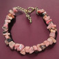 Bracelet Rhodonite Baroque avec fermoir doré