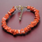 Bracelet Jaspe rouge Baroque avec fermoir doré