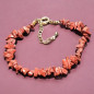 Bracelet Jaspe rouge Baroque avec fermoir doré