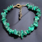 Bracelet Malachite Baroque avec fermoir doré