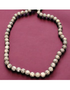 Collier Jaspe Pop Pierres rondes 8mm 39cm
