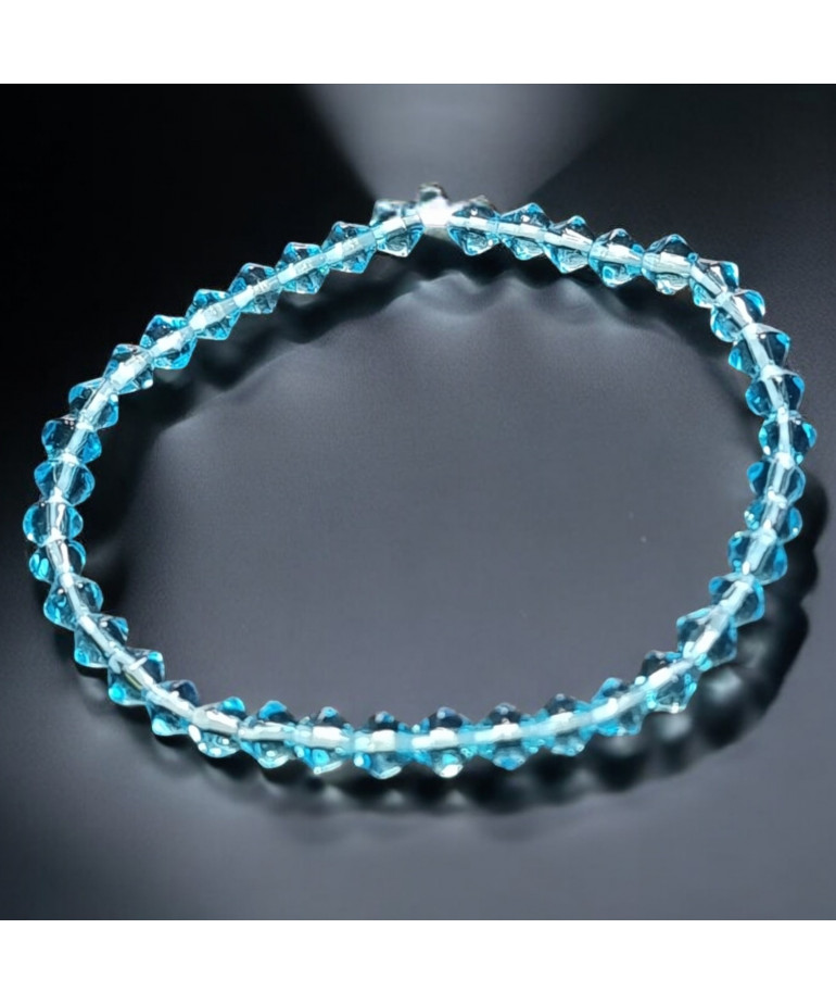 Bracelet Swarovski bleu facetté enfant