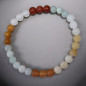 Bracelet Jade multicolore Pierre ronde