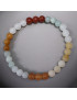 Bracelet Jade multicolore Pierre ronde