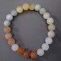 Bracelet Jade multicolore Pierre ronde