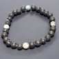 Bracelet Pierre de lave et Jaspe peau de serpent Pierres rondes 6mm