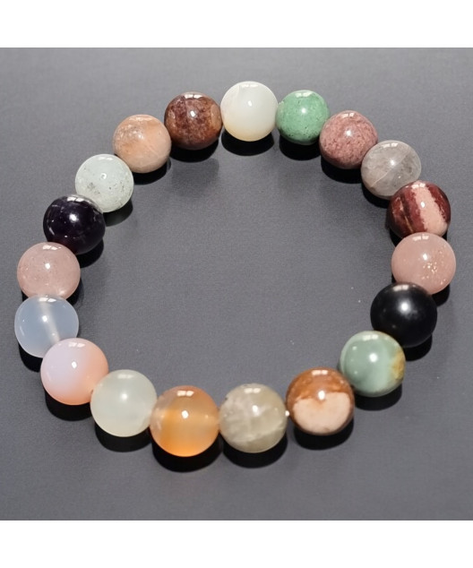 Bracelet Multipierres Pierres rondes 10mm