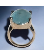 Bague Aigue marine Argent 925 Taille 53